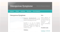Desktop Screenshot of osteoporosesymptome.com