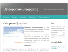 Tablet Screenshot of osteoporosesymptome.com